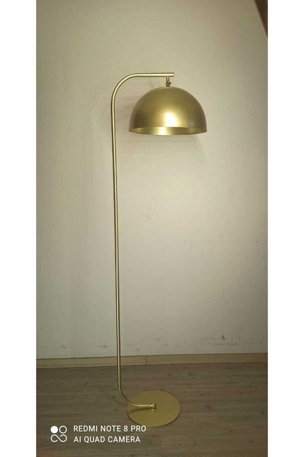 Rys Retro Metal Dekoratif Rustik Mafsallı Gold Rustik Köşe Lambası Başlık Çap:40 Cm - 2