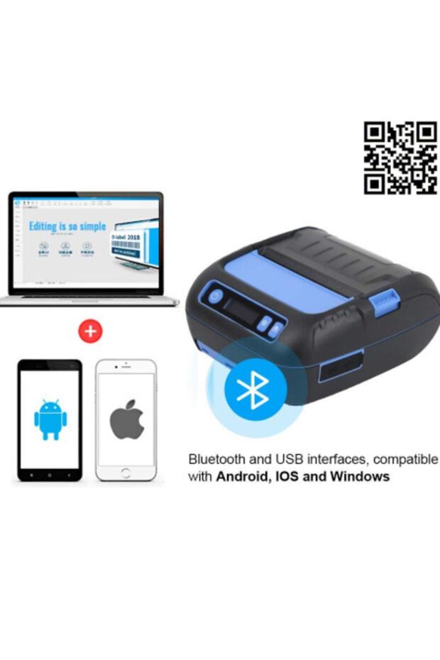 Printer (FİŞ VE BARKOD)mobil Bluetooth - 2