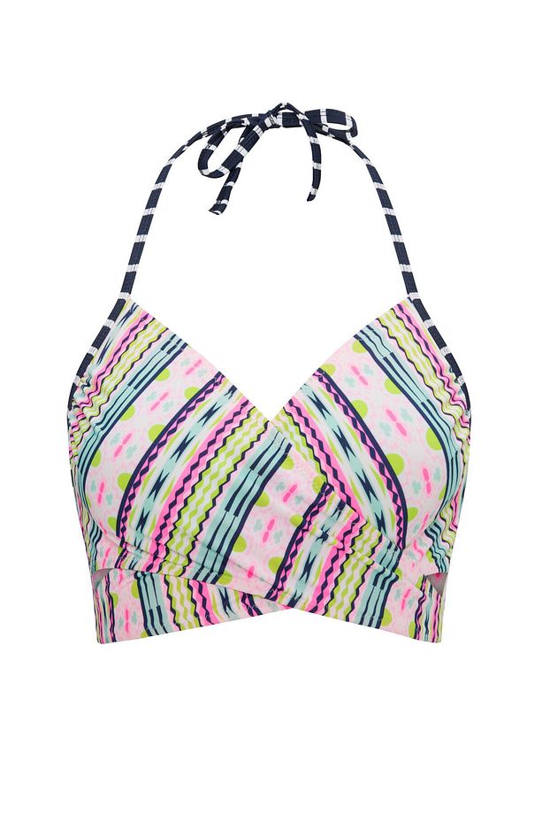 Baskılı Paradise Bird Wrap Bikini Üstü - 4
