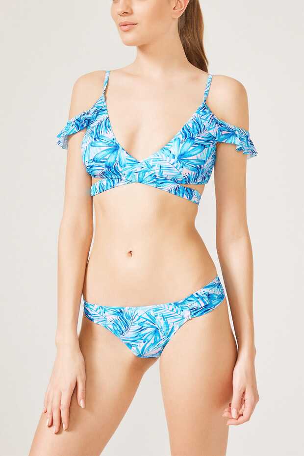 Baskılı Hawai Tee Bikini Üstü - 3
