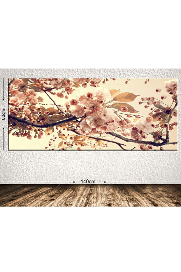 Dev Boyut Çiçek Kanvas Tablo 60x140cm - 1