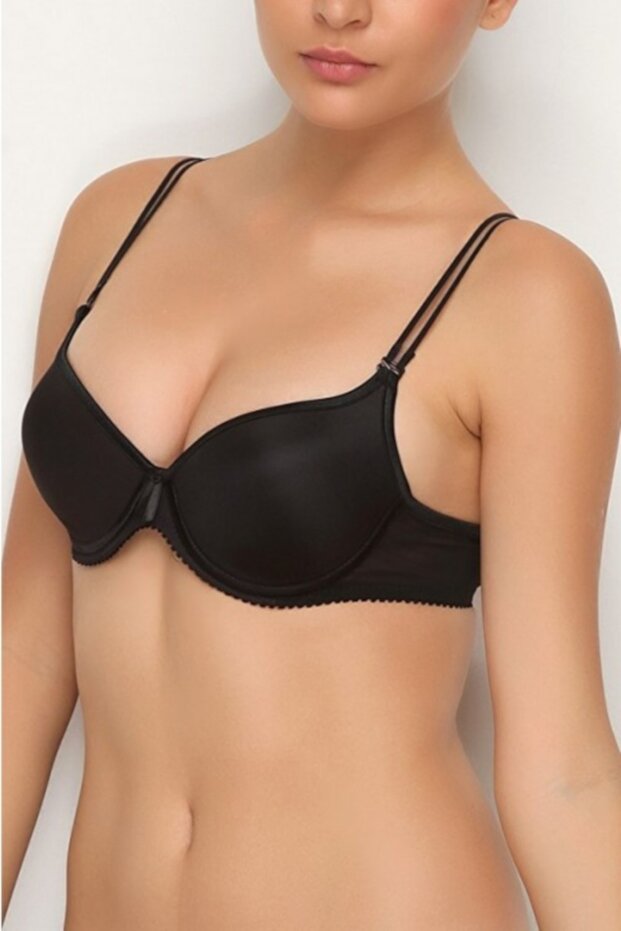 Women's Black Underwire Unsupported Bra