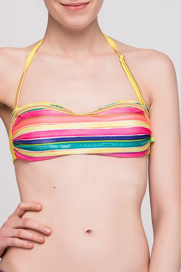 Kadın Açık Sarı Destekli Bikini Üstü CFAG092B04 - 1