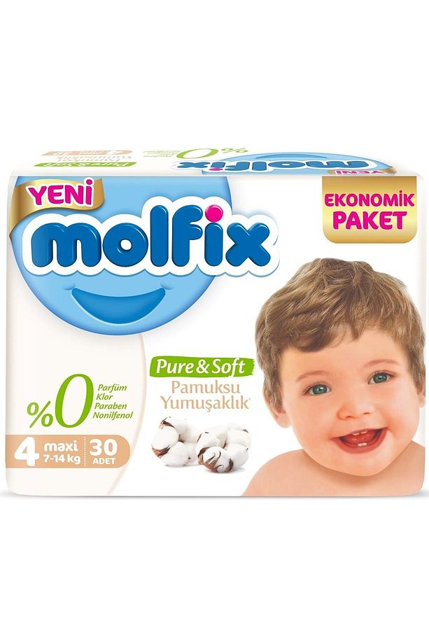 Pure&Soft Bebek Bezi Ekonomik Pk 4 Beden Maxi 90 Adet 3'lü Set - 2