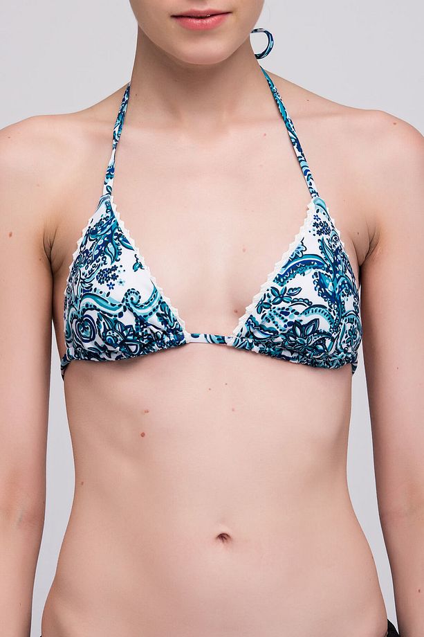 Kadın Desenli Üçgen Bikini Üstü CTFD102B05 - 1