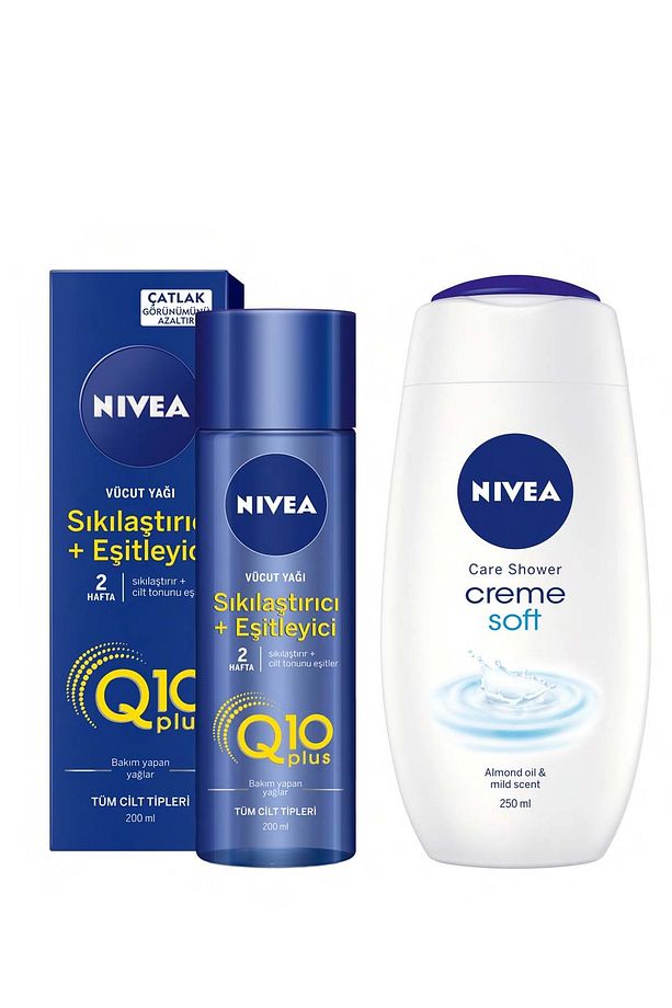 Q10 Sıkılaştırıcı Vücut Yağı 200 ml + Nıvea Duş Jeli Crème Soft 250 ml - 1