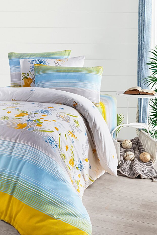 Flannel Double Duvet Cover Set Vivid Green