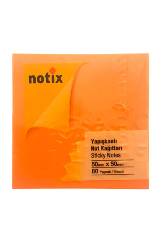 Notix حامل ملاحظات لاصق برتقالي 80 Yp 50x50mm