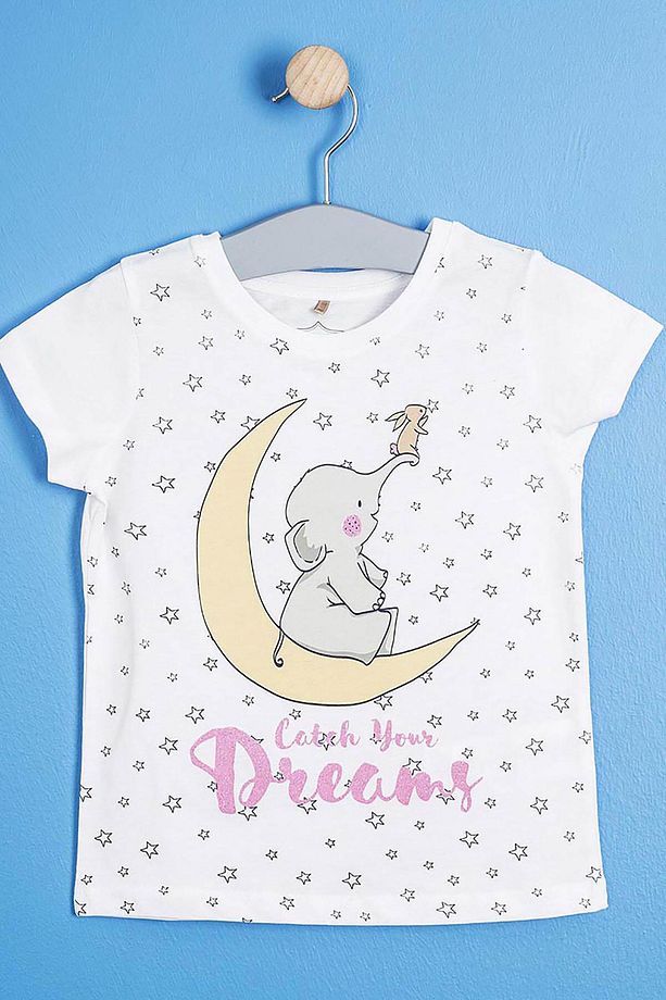 Beyaz Unisex Bebek T-Shirt - 1