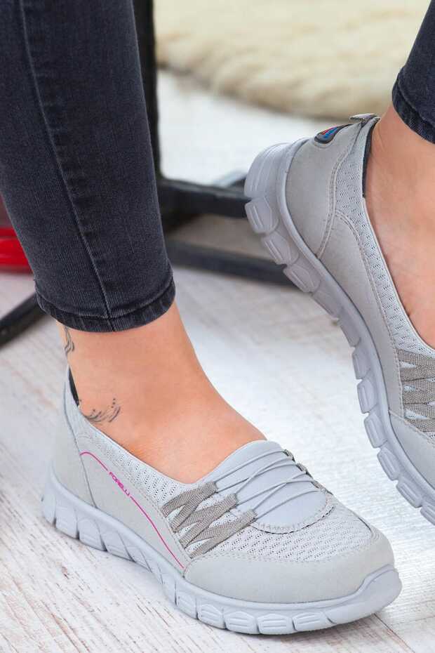 Gri   Kadın Loafer Ayakkabı 9849 - 3