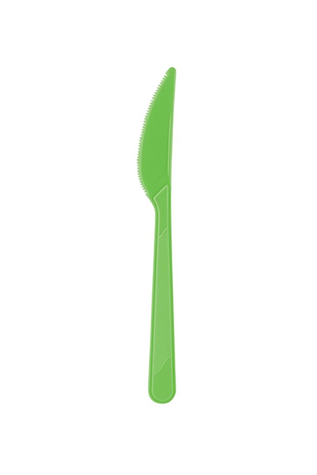 25pcs Plastic Knife for Picnic and Party Green