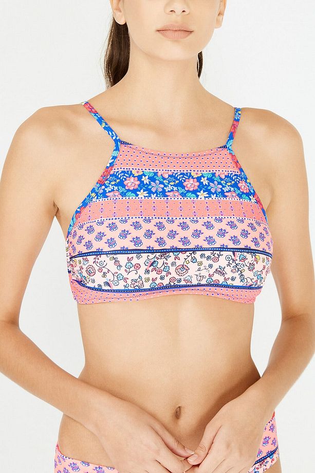 Baskılı Mixture Halter Bikini Üstü - 2