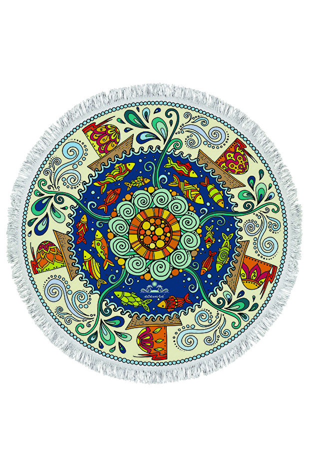 Στρογγυλή πετσέτα παραλίας - 1