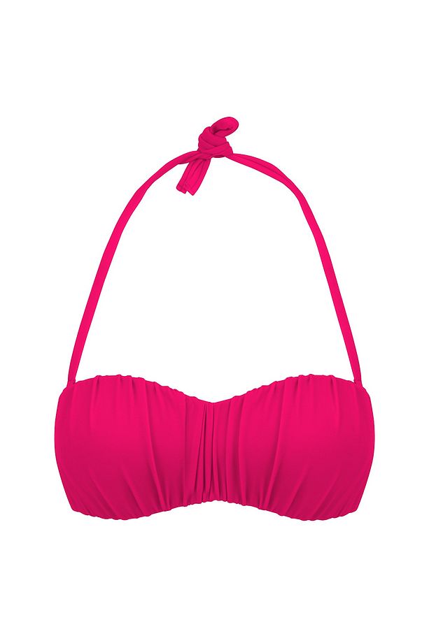 Kadın Fuşya Basic Shirred Top Bikini Üstü PPBSSHTP17IY - 3