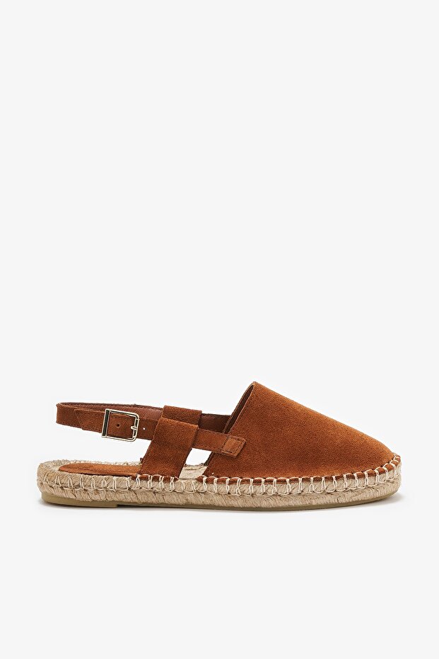 Helot Tan Genuine Leather Women's Espadrille Sandals
