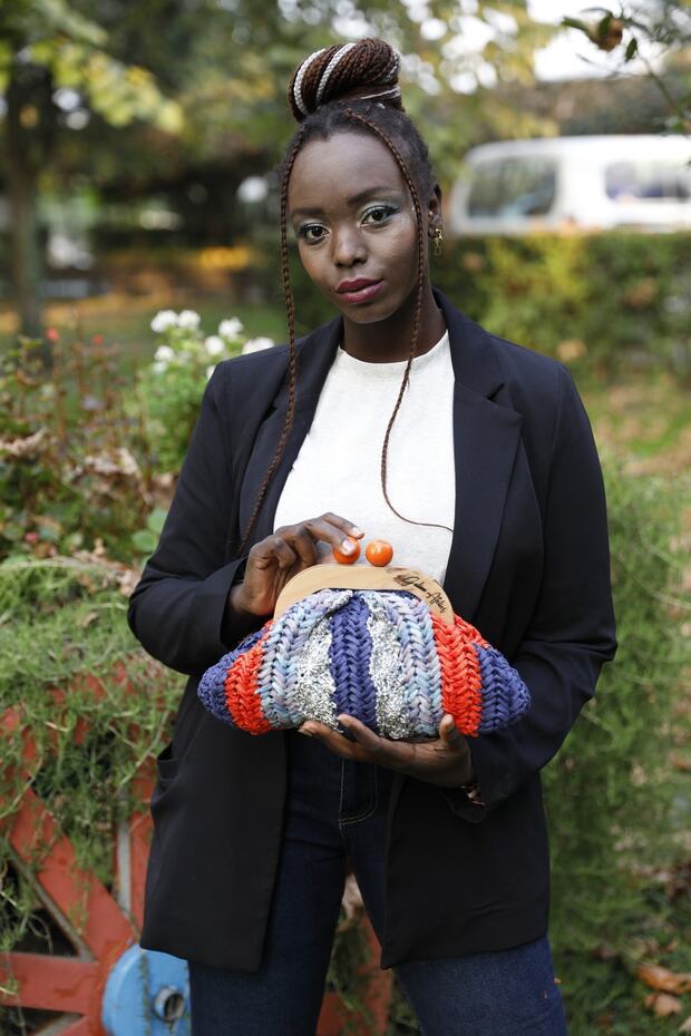 Tasarım Örme Cluch Çanta - 7