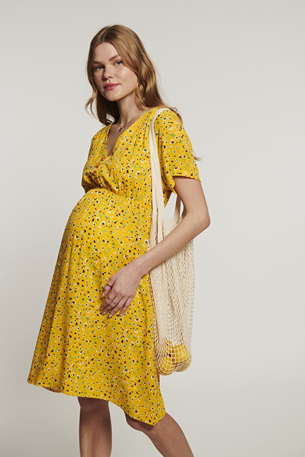 Daisy Elbise - Sarı - 4