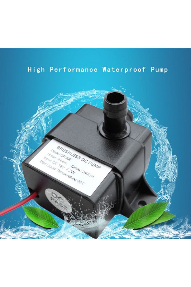 12 Volt Mini Süs Havuzu Dalgıç Su Pompası Saat/240 Litre (boy 5,5 Cm . En 3,5 Cm . Yükseklik 4,2 Cm) - 2