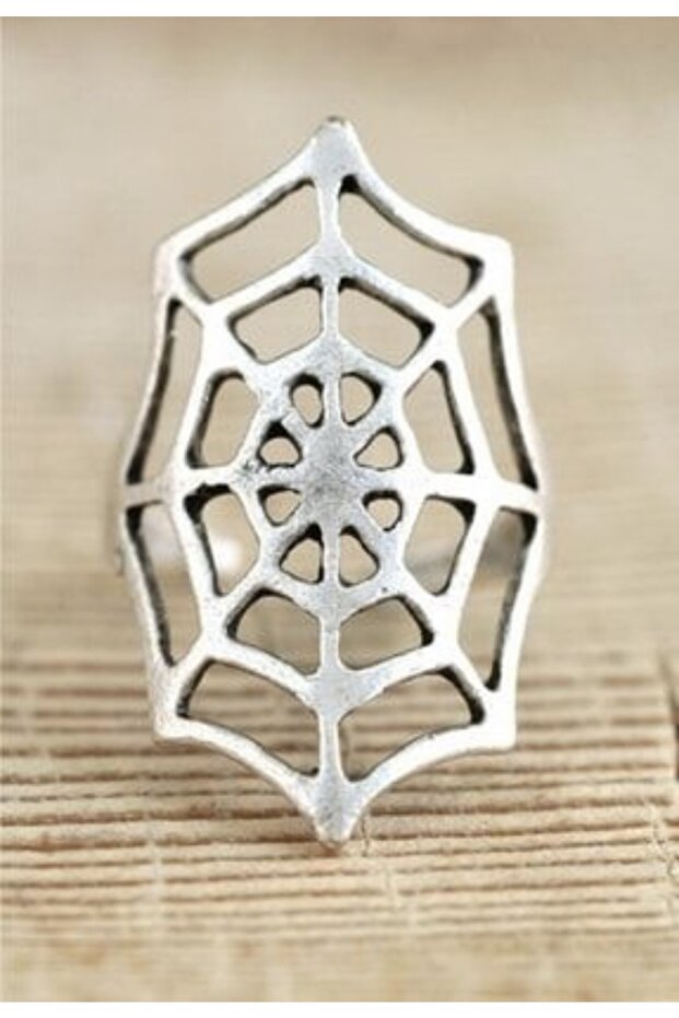 Gothic Örümcek Ağı Ayarlanabilir Yüzük - 1