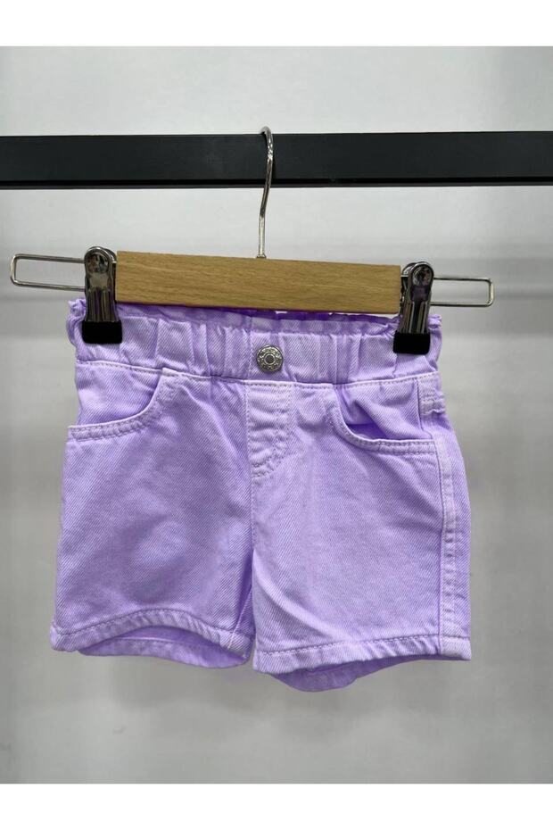 Girl's Elastic Waist Denim Jeans Shorts