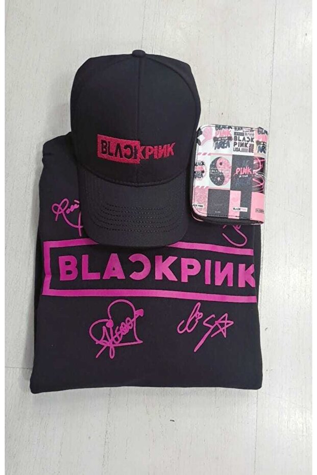 Unisex Sweatshirt Blackpink Hat Wallet Combination