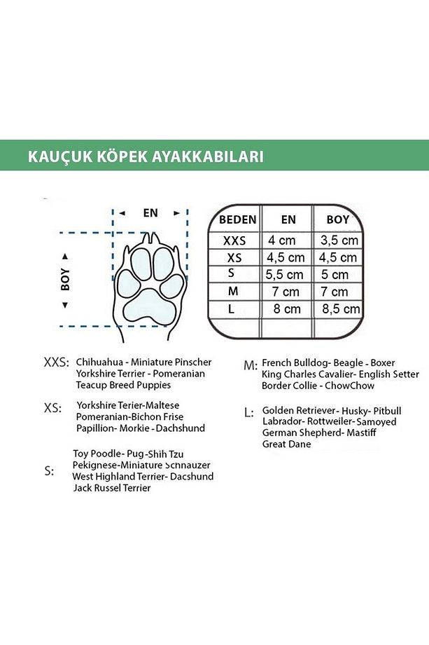 Walkies Köpek Ayakkabısı Galoş Patik Su Geçirmez 6 Adet - 3