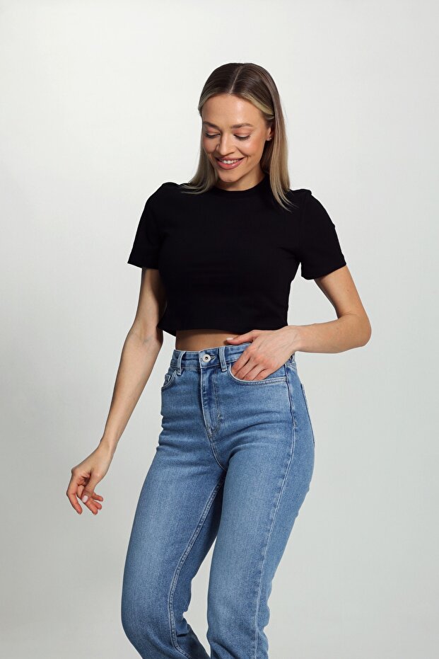 Laura Kadın Basic Crop - 4