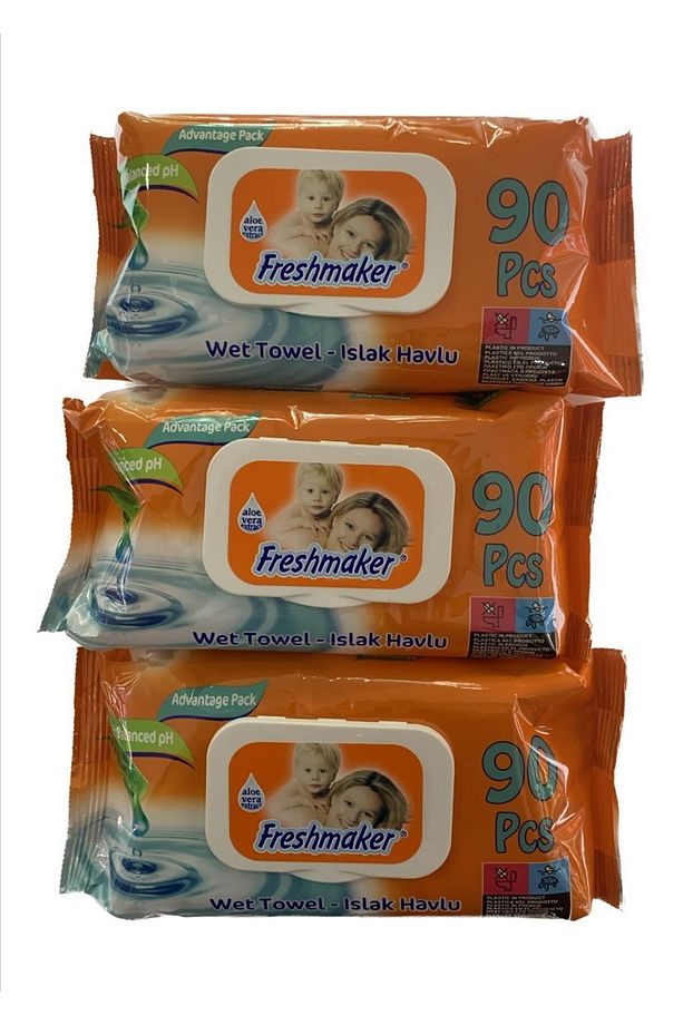 Islak Havlu Mendil 90 Yaprak Avantaj X 3adet - 3