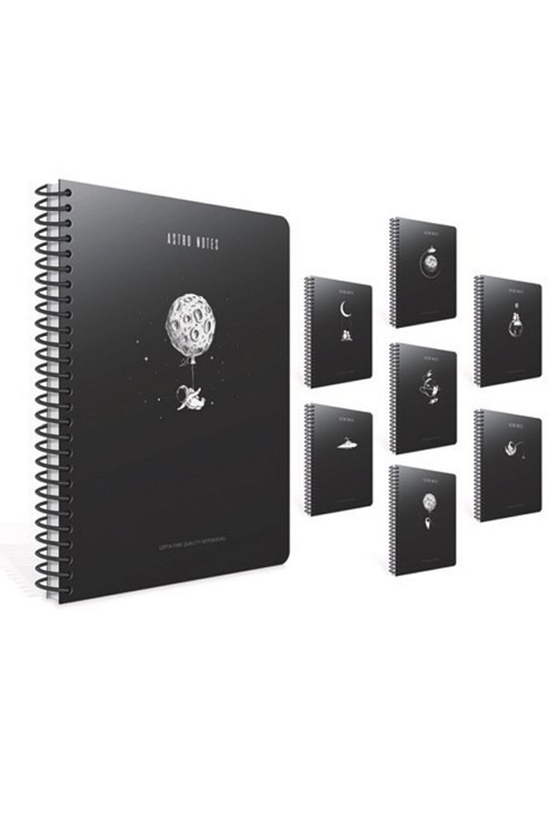Astro Notes A4 100 Yaprak Çizgili Spiralli Karton Kapak Defter (1 Adet) - 1
