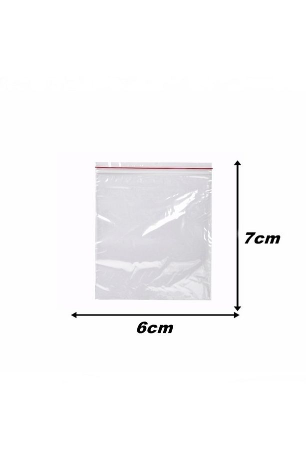 400 Adet 6x7 Cm Kilitli Poşet , Kilitli Naylon Torba , Şeffaf Ambalaj Poşeti , Kına Çerez Poşeti - 4