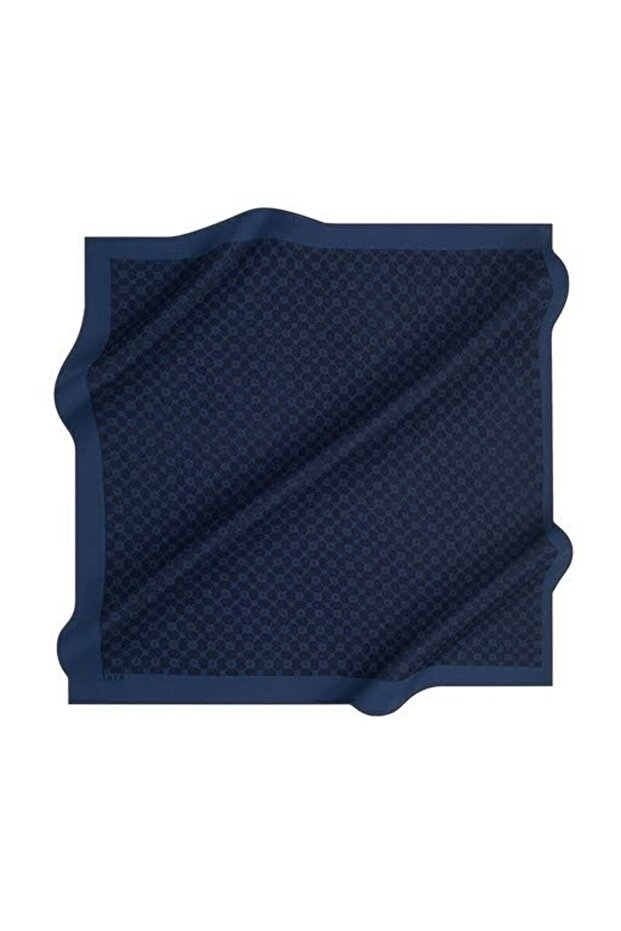 Elegance Monogram Eşarp - İndigo 922 - 1
