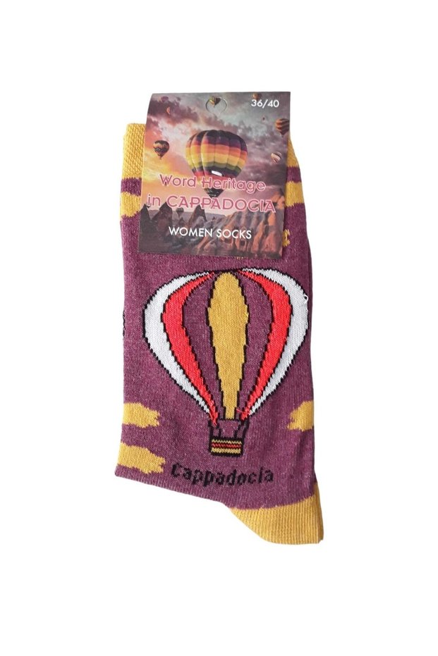 Cappadocia Balloon Patterned 2 Pairs of Socks