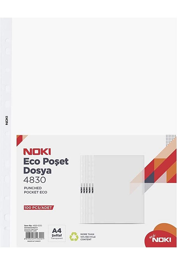 Noki Eco Şeffaf Poşet Dosya 100 Adet 1 Paket - 1
