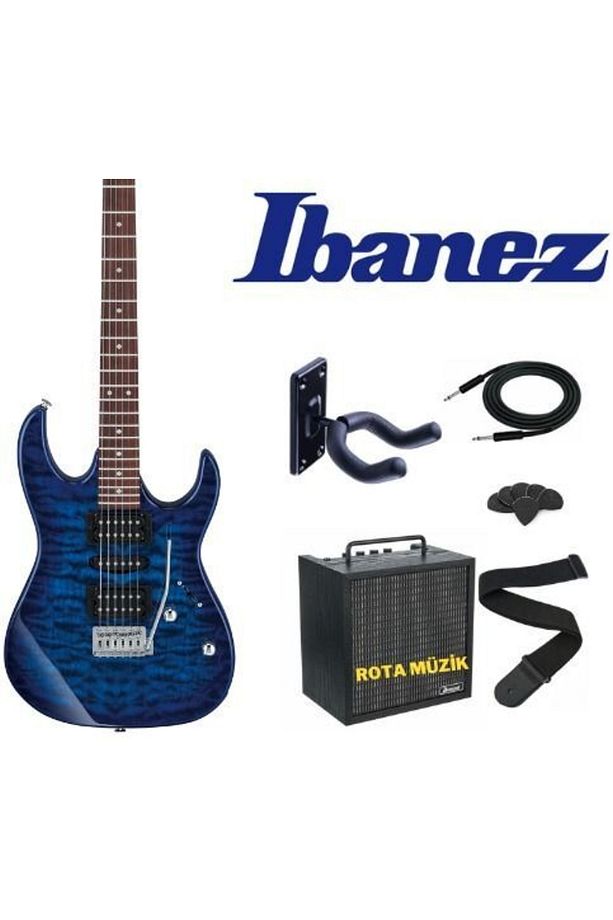 Grx70qa-tbb Transparent Blue Burst Elektro Gitar Set - 1