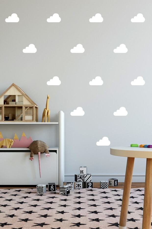 White Clouds Wall Sticker Set - 1