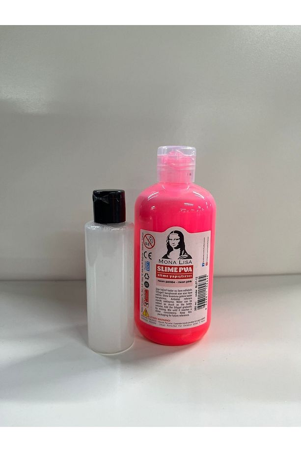 Mona Lisa Slime (slaym) Seti Neon Pembe Yapıştırıcı(250ml) + Boraks(70ml) - 1