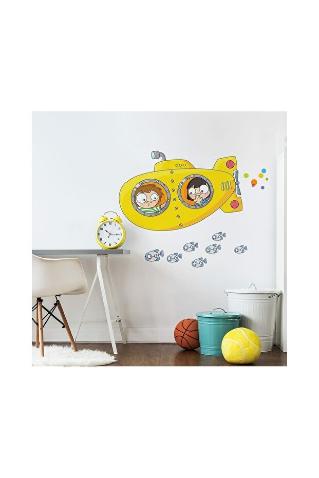 Dreamwallart Submarine Kids Room Wall Sticker Colorful