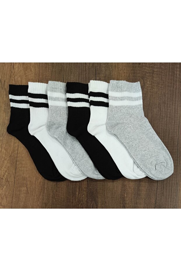 Men's 6-Piece Mid-Head Sports Socks Economical College