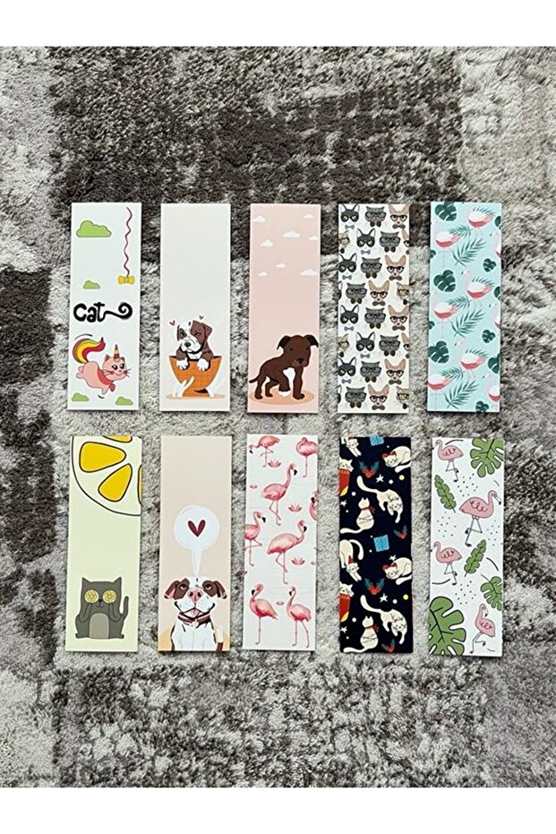 Colorful Animal Design Mixed 10 Pieces Bookmarks Set Pytkayrac80