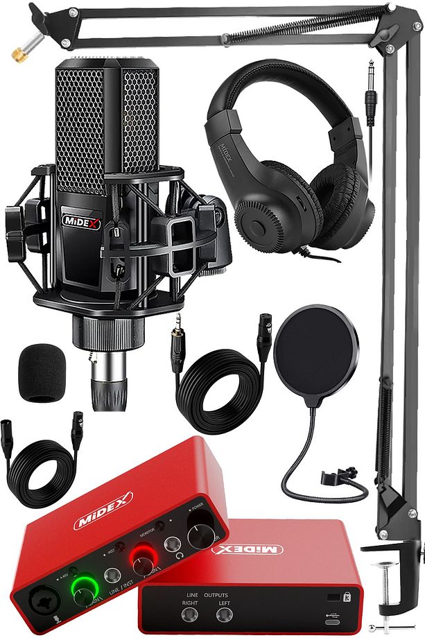 Central-rd Pack-1 Stüdyo Kayıt Ekipmanları Glx-700rd Ses Kartı Mx-2020 Stüdyo Mikrofon - 1
