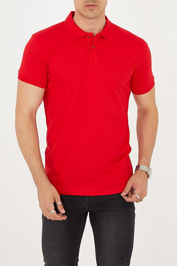 Men's Black Polo Neck 100% Cotton T-shirt Black-beige-white Dawrazz-23