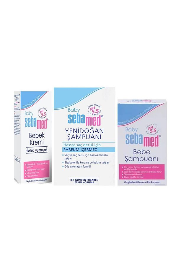 Bebek Şampuanı 150ml+bebek Kremi 200ml+ Yenidoğan Bebek Şampuanı 500ml 3lü Set - 1