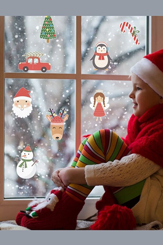 New Year New Year - Glass - Wall - Door Sticker Set