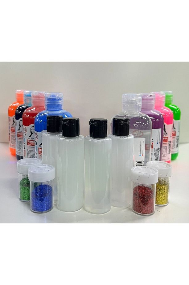 Mona Lisa Slime (slaym) Rengarenk Seti 8yapıştırıcı(250ml) + 4boraks(70ml) +4 Sim - 1