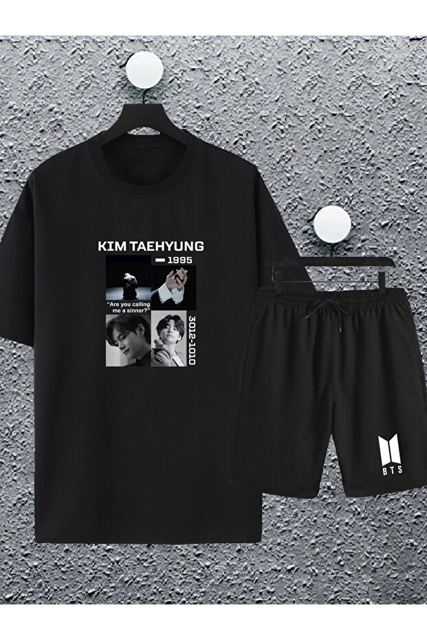 Unisex Women Men Bts Army (kim,jeon,j Hope,park..) Printed Oversize Tshirt and Shorts Tracksuit Set