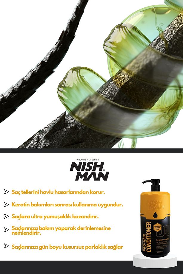 01 Keratin Saç Kremi Silikon Ve Parabensiz / Tüm Saçlara Yönelik 1250 ml - 2