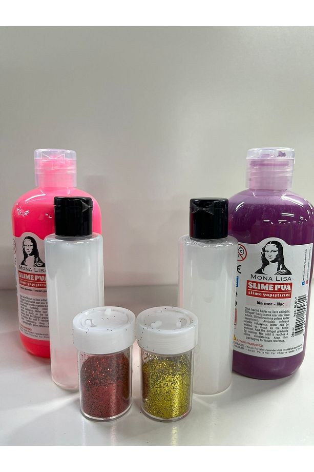 Mona Lisa Slime (slaym) Başlangıç Seti 2yapıştırıcı(250ml) + 2boraks(70ml) +2 Sim - 1