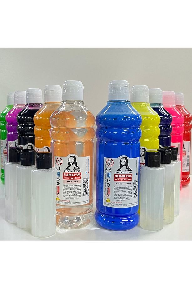 Mona Lisa Slime (slaym) Sıvı Yapıştırıcı 10'lu+6 Boraks (10*500ml) + (6*70ml) - 1