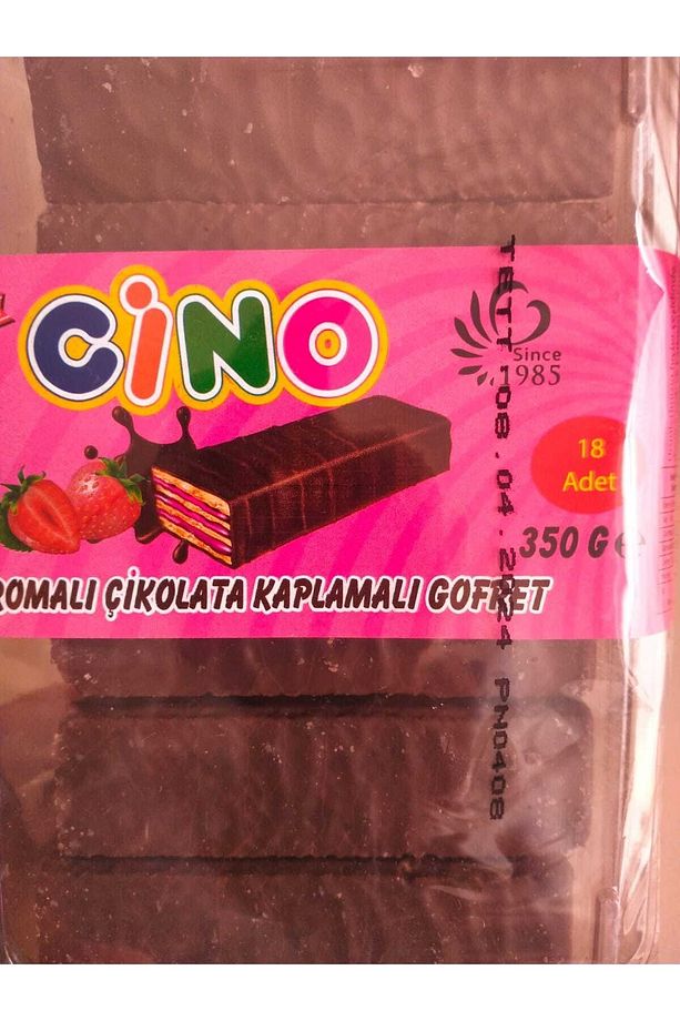 Çikolata Kaplamalı Çilekli Gofret 350 Gram (18 Adet Gofret Bar Içerir)-yeni Ürün - 3
