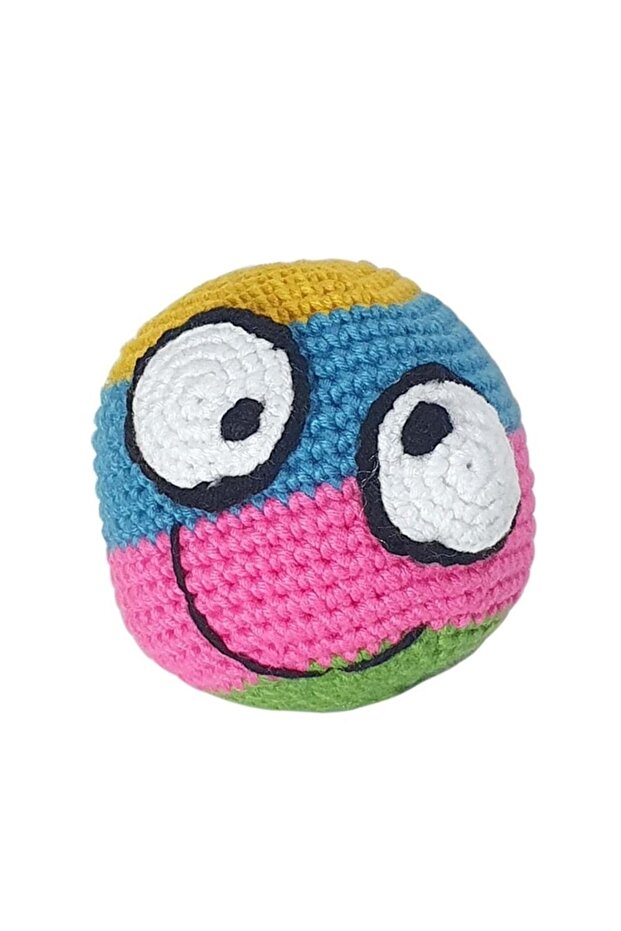 Jooys Amigurumi Cat Toy Mixed Color Emoji Knitted Ball 7-8 Cm